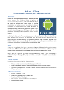 Android + WComp, Un nouveau framework pour téléphone mobile