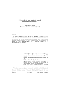 Philosophie du droit et théorie du droit, ou l`illusion scientifique