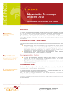 LICENCE Administration Économique et Sociale (AES)