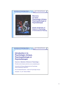 Introduction à la Psychologie clinique, Psychopathologie et