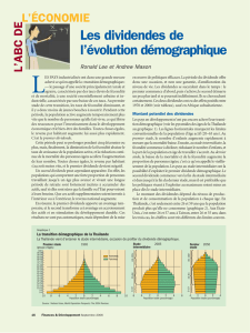 Les dividendes de l`évolution démographique