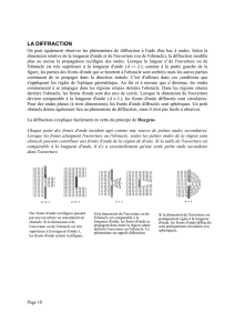 LA DIFFRACTION