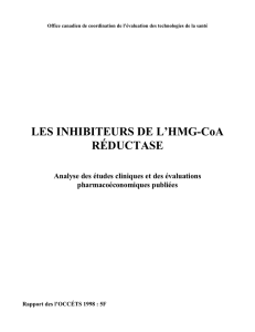 LES INHIBITEURS DE L`HMG-CoA RÉDUCTASE