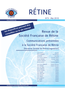 SFR-009 - Société Française de Rétine