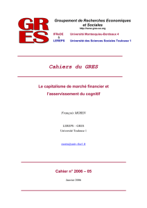 Cahier du GRES 2006-05