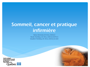 Évaluation infirmière sommeil