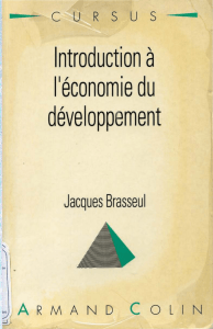 Introduction à `économie du développement