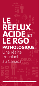 le reflux acide et le rgo pathologique