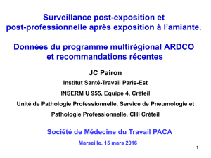 Surveillance post-exposition et post
