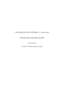 Géométrie élémentaire, L2 maths-info