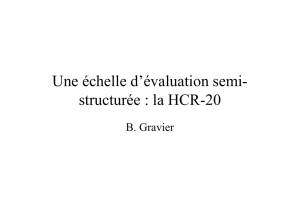 Une échelle d`évaluation semi-structurée : la HCR-20