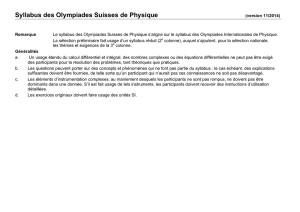 Liste - Swiss Physics Olympiad