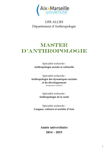 AMU Master anthropologie 2014-2015