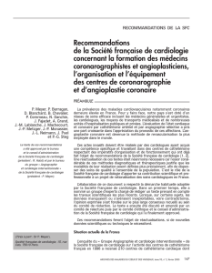 Formation des médecins coronarographistes et angioplasticiens