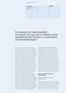 L`&eacute;conomie de fonctionnalit&eacute; : un moyen de repenser la relation