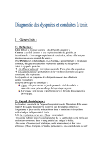 Diagnostic des dyspnées