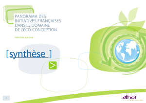 Panorama des initiatives françaises dans le domaine de l`éco