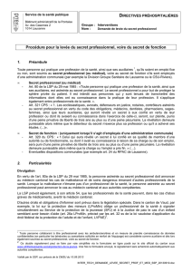 Levée de secret professionnel