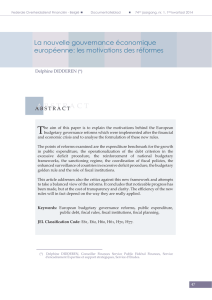 La nouvelle gouvernance &eacute;conomique europ&eacute;enne: les