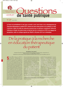 De la pratique à la recherche en éducation thérapeutique du patient