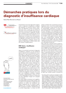 Démarches pratiques lors du diagnostic d`insuffisance cardiaque