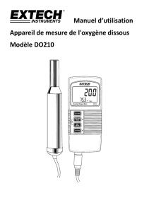 Manuel d`utilisation Appareil de mesure de l`oxygène