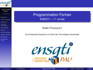 Programmation Fortran