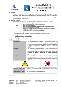 Safety-Règle 035 “Travaux sur installations sous tension”