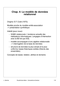 Modele relationnel - (CUI) - UNIGE