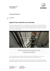 Apple fait de la publicité avec Schindler