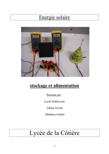 Energie solaire - Olympiades de Physique