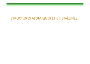 Révision structures atomiques et cristallines