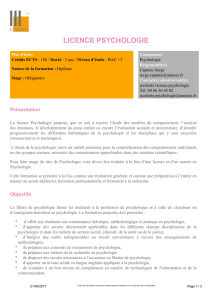 licence psychologie - Université de Nîmes