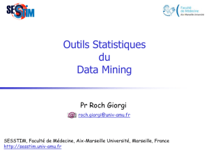 Outils Statistiques du Data Mining - sesstim - Aix