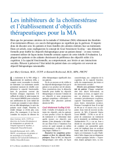 Les inhibiteurs de la cholinestérase et l`établissement d`objectifs