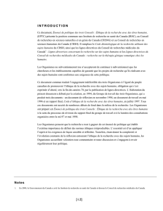 EPTC: Introduction (PDF, 10 Ko) - Groupe en éthique de la recherche