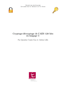 Cryptage-décryptage de l`AES 128 bits en langage C