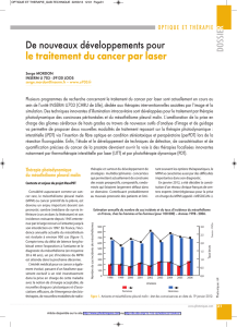 De nouveaux développements pour le traitement du cancer par laser