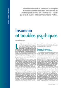 Insomnie et troubles psychiques