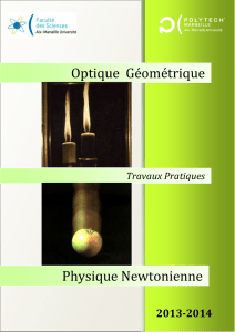 Optique Géométrique Physique Newtonienne