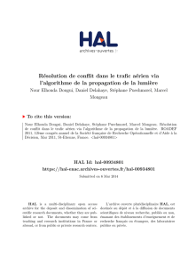 Résolution de conflit dans le trafic aérien via l - HAL-ENAC