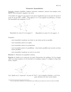 Géometrie (homothéties)