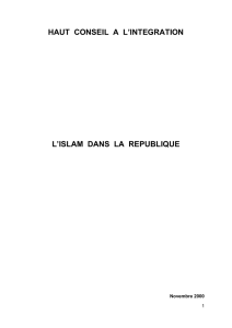 le rapport « Islam dans la République