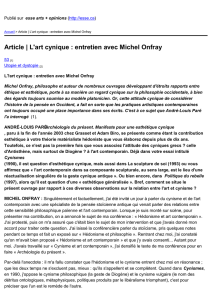 Article | L`art cynique : entretien avec Michel Onfray