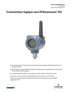 Transmetteur logique sans fil Rosemount 702