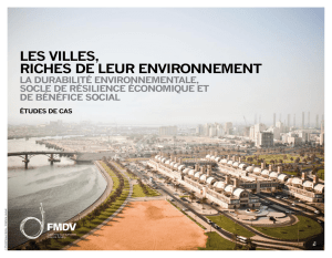 LES VILLES, RICHES DE LEUR ENVIRONNEMENT