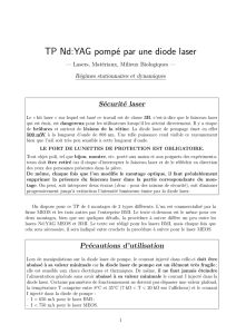 TP Nd:YAG pompé par une diode laser