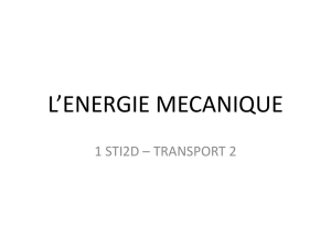 l`energie mecanique - STI2D - lycée Saint Joseph Pierre Rouge