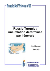 Russie-Turquie : une relation déterminée par l`énergie