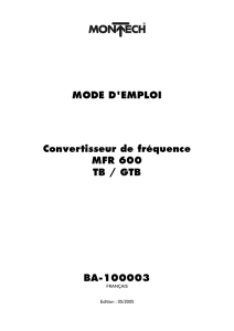 7.2 Convertisseur de fréquence GTB réf. 50001